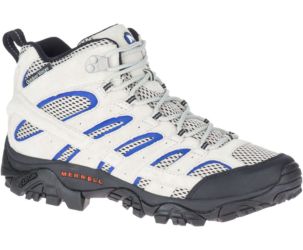 Merrell Vandrestøvler Herre - Moab 2 Mid Ventilator X Outdoor Voices - Hvide - USH419562